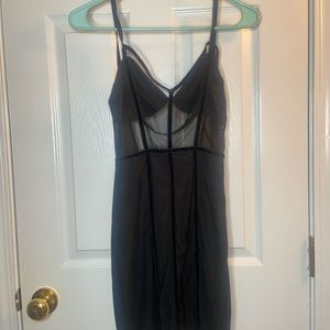 Black Avenge Mesh Dress